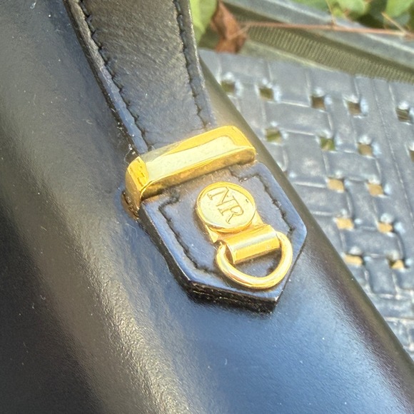 Nina Ricci Paris Monogram Black Coated Canvas Top Handle Satchel Bag Unworn - Picture 7 of 16